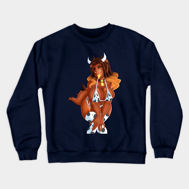 Cow Ignita Crewneck Sweatshirt by SenpaiLove